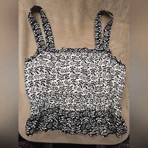 LOFT Monochrome Leaf Pattern Tank